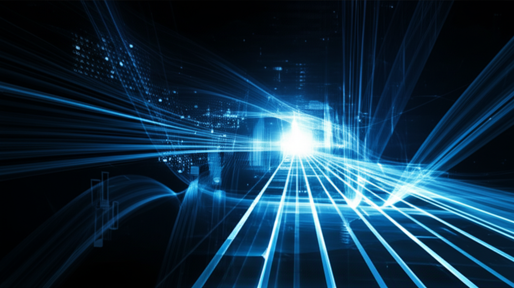 An abstract visualization representing the journey and growth of the LD IKLEO Group.